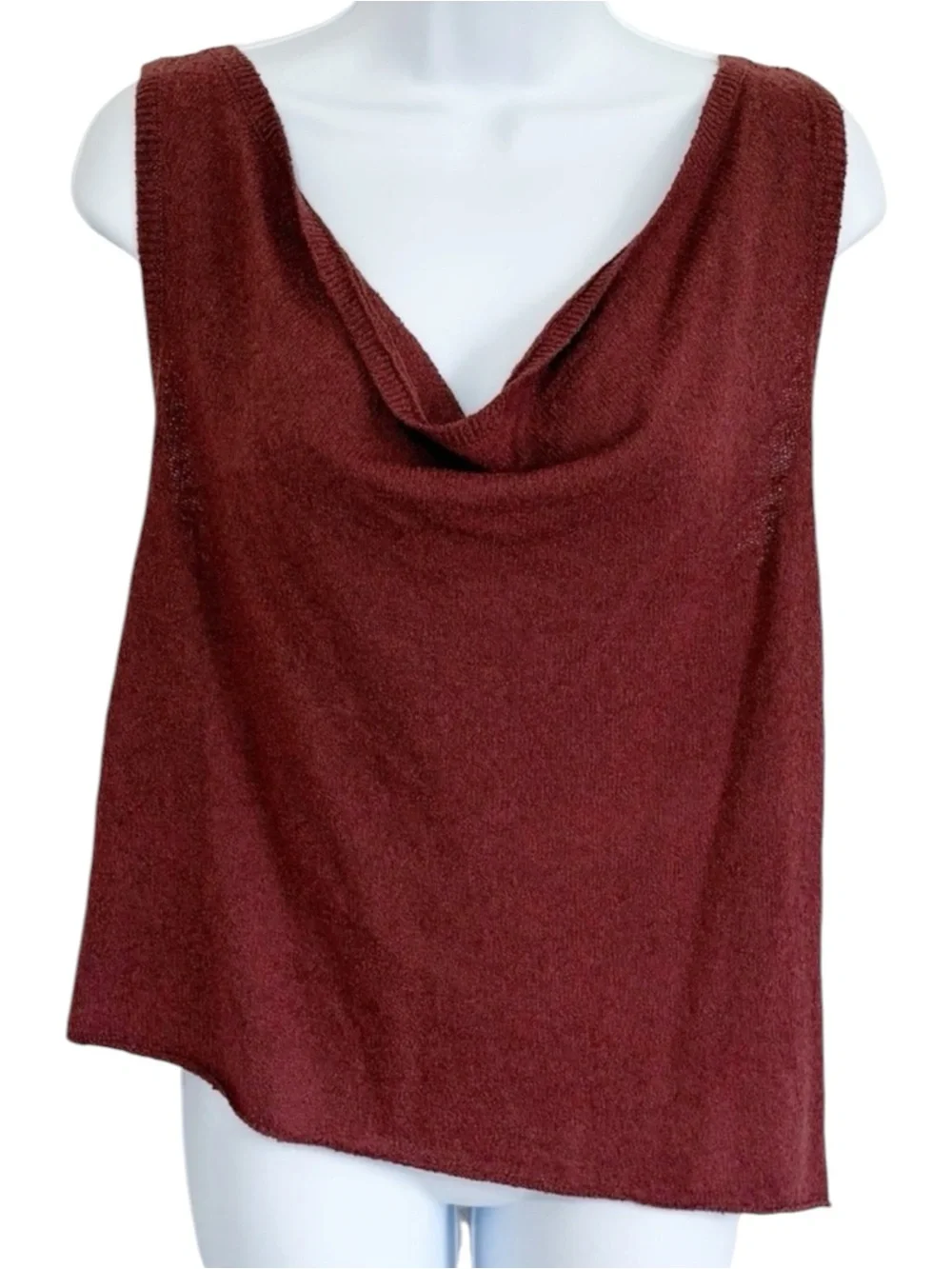 FREE PEOPLE Beach Open Back Tie Sweater Tank Cinnamon Brown NWT Medium